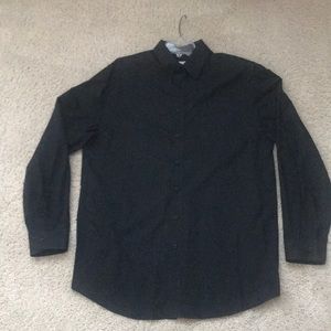 Mens Black Dress Button Down Dress Shirt